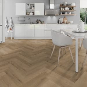 Vinil za lepljenje Prestige Oak Light Amber - ribja kost (herringbone), kuhinja