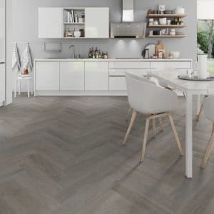 Vinil za lepljenje English Oak Taupe - ribja kost (herringbone), kuhinja